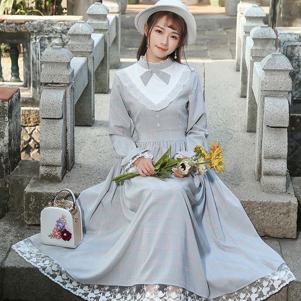 casual dresses 2021 autumn women dress elegant swing hem long sleeve vintage retro plaid tunic vestidos, Black;gray
casual dresses 2021 autumn women dress elegant swing hem long sleeve vintage retro plaid tunic vestidos, Black;gray