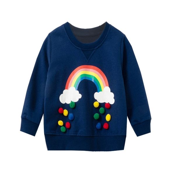 jumping meters new rainbow sweatshirts for autumn winter girls cotton children's sport shirts 210306, Blue
jumping meters new rainbow sweatshirts for autumn winter girls cotton children's sport shirts 210306, Blue