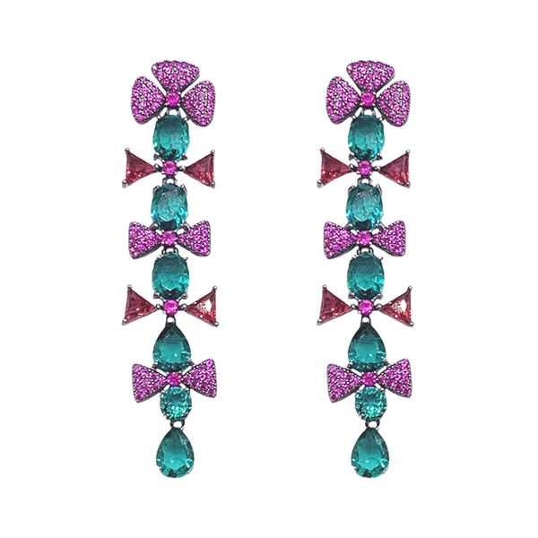 european and american fashion temperament flower dangle wedding brand jewelry cubic zircon luxury earrings gold-plated jewellery, Silver
european and american fashion temperament flower dangle wedding brand jewelry cubic zircon luxury earrings gold-plated jewellery, Silver