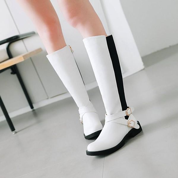 boots oversized women long woman over the knee boot buckle decoration pure color low heel, Black
boots oversized women long woman over the knee boot buckle decoration pure color low heel, Black