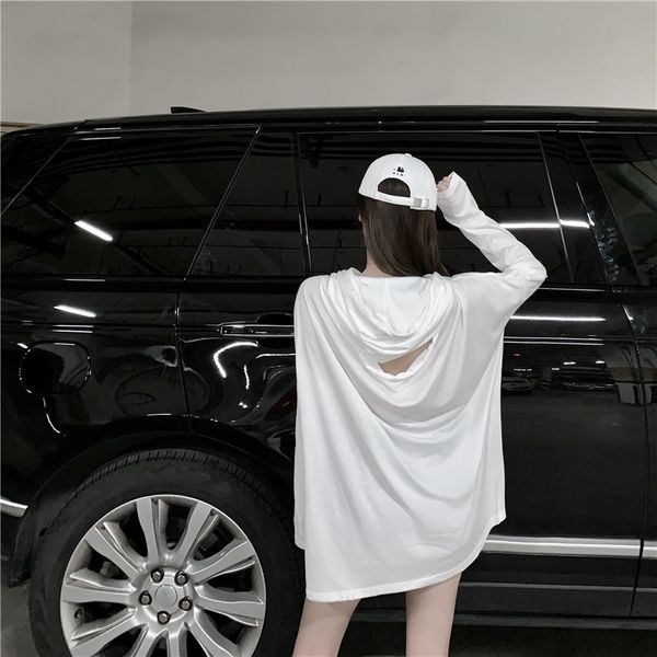 2020 new fashion hooded sweater and sunscreen shirt loose pullover long sleeve top, Black
2020 new fashion hooded sweater and sunscreen shirt loose pullover long sleeve top, Black