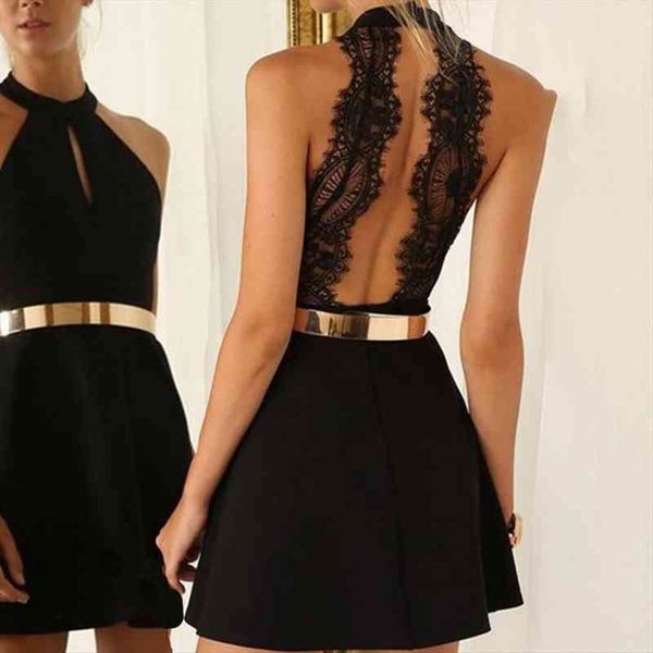 christmas casual black o neck women dresses halter sleeveless backless lace mini dress streetwear party, Black;gray
christmas casual black o neck women dresses halter sleeveless backless lace mini dress streetwear party, Black;gray