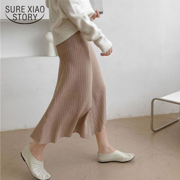 skirts 2021 autumn winter solid high elastic knitted skirt mid-calf waisted loose casual pleated a-line womens 11112, Black
skirts 2021 autumn winter solid high elastic knitted skirt mid-calf waisted loose casual pleated a-line womens 11112, Black