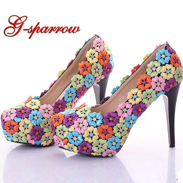 dress shoes colorful lace flower 11cm fashion wedding performance dancing pumps bridesmaid women bridal prom party, Black
dress shoes colorful lace flower 11cm fashion wedding performance dancing pumps bridesmaid women bridal prom party, Black
