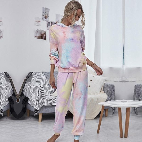 women's two piece pants ladies tie dye hoodies set women fall winter casual pullover hooded full length pant female, White
women's two piece pants ladies tie dye hoodies set women fall winter casual pullover hooded full length pant female, White