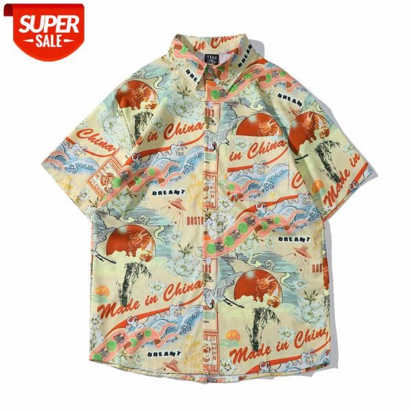 vintage japanese retro flower shirt male stray port style couple short-sleeved wei yi #ln2r, White;black 
vintage japanese retro flower shirt male stray port style couple short-sleeved wei yi #ln2r, White;black