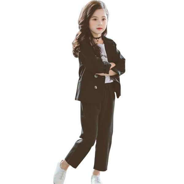 children suit set solid color costume for girls jacket + pants clothes girl casual style tracksuits 210528, White
children suit set solid color costume for girls jacket + pants clothes girl casual style tracksuits 210528, White