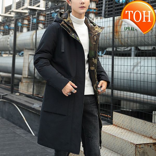 winter mid-length down jacket men casual camouflage liner hooded trendy overcoats male thicken warm clothing mens jackets, Black
winter mid-length down jacket men casual camouflage liner hooded trendy overcoats male thicken warm clothing mens jackets, Black