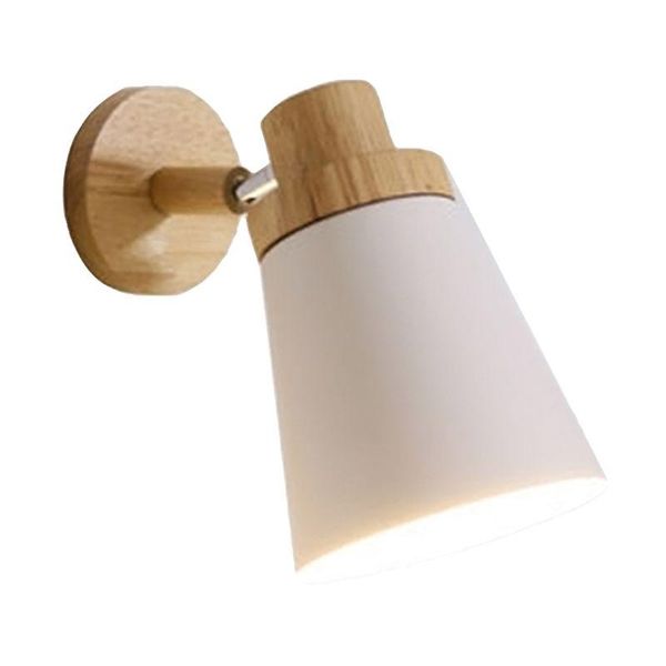 wall lamps dropship nordic lamp wooden base bedside light modern macaroon sconce fixture