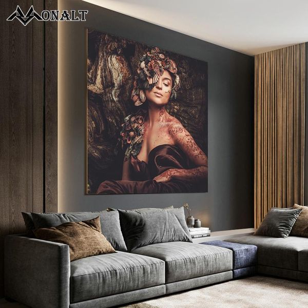paintings tattoo girl with flowers on head in magic forest vintage canvas painting portrait pography wall art picture for bedroom decor
paintings tattoo girl with flowers on head in magic forest vintage canvas painting portrait pography wall art picture for bedroom decor