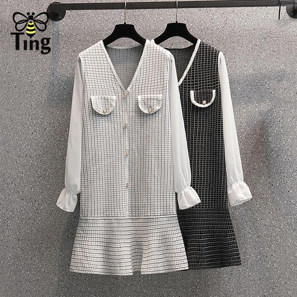 casual dresses tingfly women clothing ruffles hem v neck button decor plaid straight mini short long sleeve plus size vestidos zaful, Black;gray
casual dresses tingfly women clothing ruffles hem v neck button decor plaid straight mini short long sleeve plus size vestidos zaful, Black;gray
