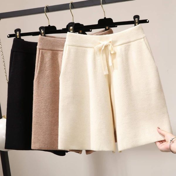 women's shorts knitted for autumn winter lace up a-line wide-leg women thicken warm stretch straight ladies c7800, White;black
women's shorts knitted for autumn winter lace up a-line wide-leg women thicken warm stretch straight ladies c7800, White;black