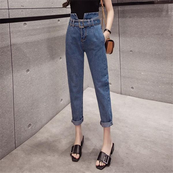 women's jeans autumn for women high waist belts loose harem denim pants straight ankle length femme pantalon trousers boyfriend, Blue
women's jeans autumn for women high waist belts loose harem denim pants straight ankle length femme pantalon trousers boyfriend, Blue