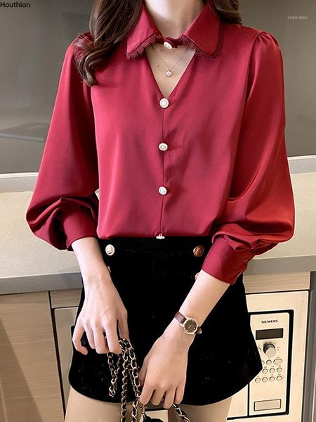 women's blouses & shirts houthion casual shirt long-sleeved silk blouse v-neck buttons solid color plus size comfortable fashion lady, White
women's blouses & shirts houthion casual shirt long-sleeved silk blouse v-neck buttons solid color plus size comfortable fashion lady, White