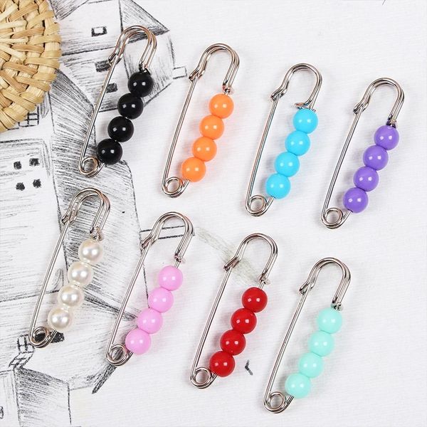 beads safety pins fashion simulated pearl brooch pin jewelry ornaments for scarf coat bag garment decoration accessories, Gray
beads safety pins fashion simulated pearl brooch pin jewelry ornaments for scarf coat bag garment decoration accessories, Gray
