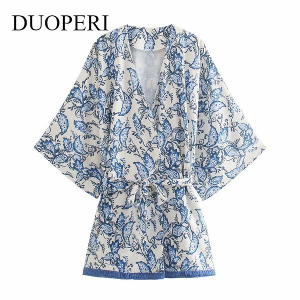 women's blouses & shirts duoperi 2021 summer women elegant casual fashion chic lady loose floral vintage kimono femme, White
women's blouses & shirts duoperi 2021 summer women elegant casual fashion chic lady loose floral vintage kimono femme, White