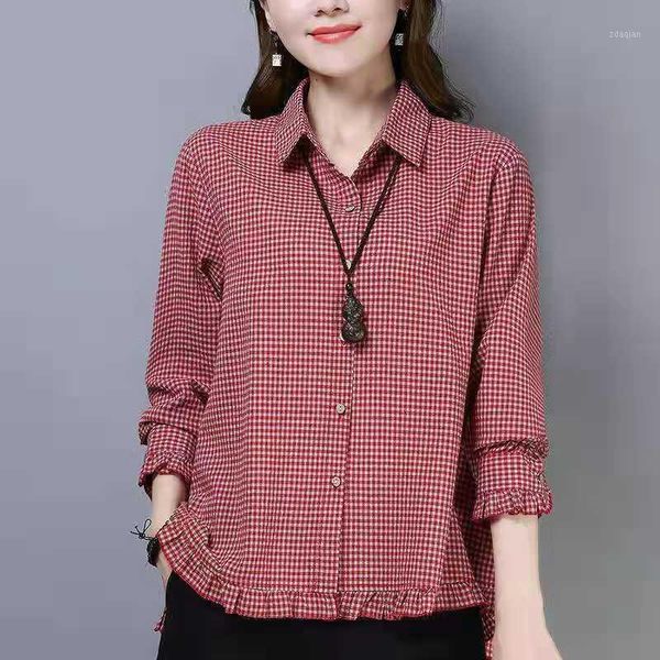 plaid women shirts long sleeve turn-down collar blouse temperament elegant women's blouses &, White
plaid women shirts long sleeve turn-down collar blouse temperament elegant women's blouses &, White