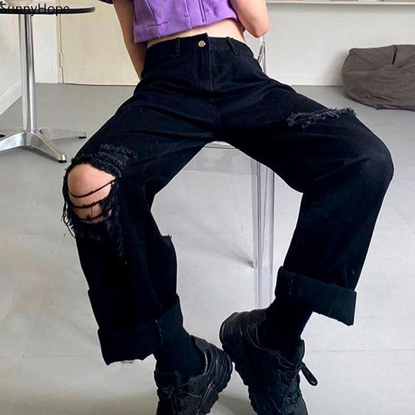 women's jeans mom women holes black chic harajuku casual womens wide leg hip-hop mopping vintage summer high street straight denim pant, Blue
women's jeans mom women holes black chic harajuku casual womens wide leg hip-hop mopping vintage summer high street straight denim pant, Blue