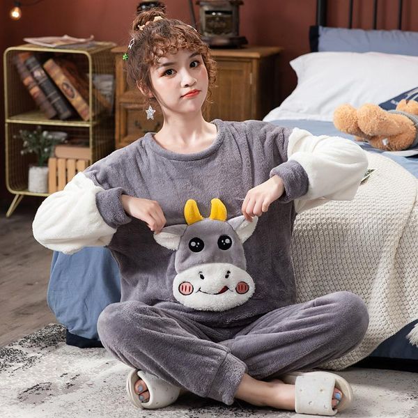 young women pajamas set warm flannel women long pant autumn winter pyjama loose home set coral fleece christmas sleepwear top, Black;red
young women pajamas set warm flannel women long pant autumn winter pyjama loose home set coral fleece christmas sleepwear top, Black;red