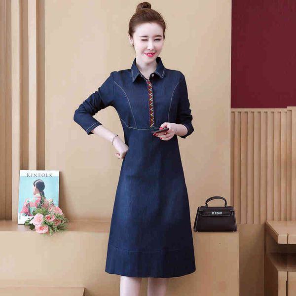 casual dresses s-5xl women denim spring autumn fashion printing blue long-sleeve loose cotton female jrpl, Black;gray
casual dresses s-5xl women denim spring autumn fashion printing blue long-sleeve loose cotton female jrpl, Black;gray