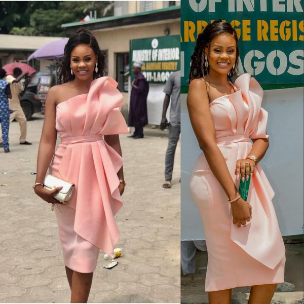 2021 pink cocktail party dresses one shoulder short prom dress with ruffles tea length homecoming dress custom made sheath plus size mid cal, Black
2021 pink cocktail party dresses one shoulder short prom dress with ruffles tea length homecoming dress custom made sheath plus size mid cal, Black