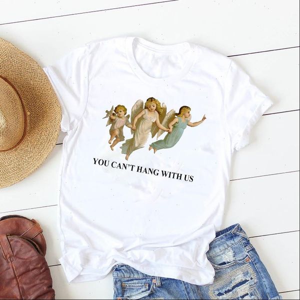 women lady t shirt painting cant hang with us angle printed tshirt ladies tee shirt women female clothes graphic t shirt, White
women lady t shirt painting cant hang with us angle printed tshirt ladies tee shirt women female clothes graphic t shirt, White