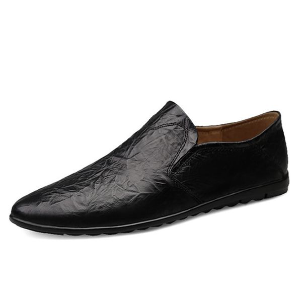 genuine leather men shoes soft moccasins loafers men brand boat shoe comfy driving shoes, Black
genuine leather men shoes soft moccasins loafers men brand boat shoe comfy driving shoes, Black