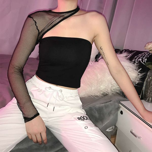 2021 spring new men's one shoulder mh cover splicing irregular breast wrapped fake t piece set top, White
2021 spring new men's one shoulder mh cover splicing irregular breast wrapped fake t piece set top, White