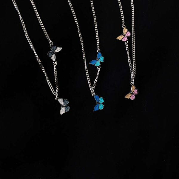 2020 new clavicle chain earth cool lovely heart super fairy color little butterfly necklace girl fashion, Silver
2020 new clavicle chain earth cool lovely heart super fairy color little butterfly necklace girl fashion, Silver