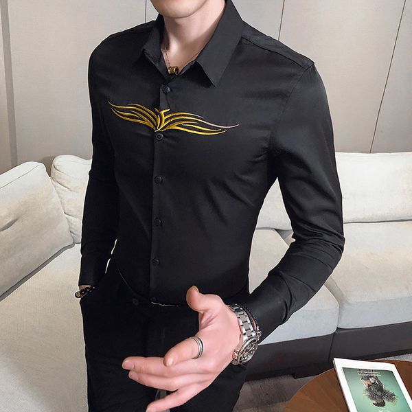 estilo britnico new simples manga longa bordado camisas para roupas masculinas todos jogos magro ajuste formatura vestid 15mw, Black;brown
estilo britnico new simples manga longa bordado camisas para roupas masculinas todos jogos magro ajuste formatura vestid 15mw, Black;brown