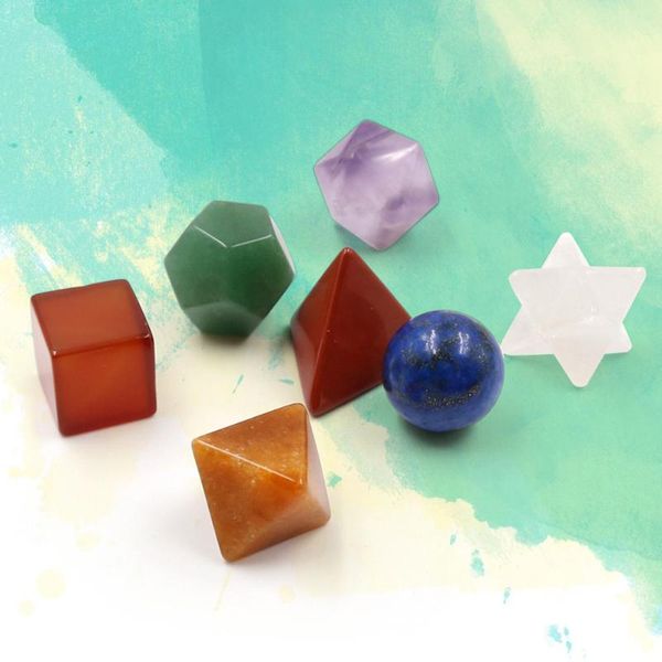 decorative objects & figurines 7 pcs chakra stone sacred crystal carved merkaba solids geometry set for healing meditation therapy
decorative objects & figurines 7 pcs chakra stone sacred crystal carved merkaba solids geometry set for healing meditation therapy