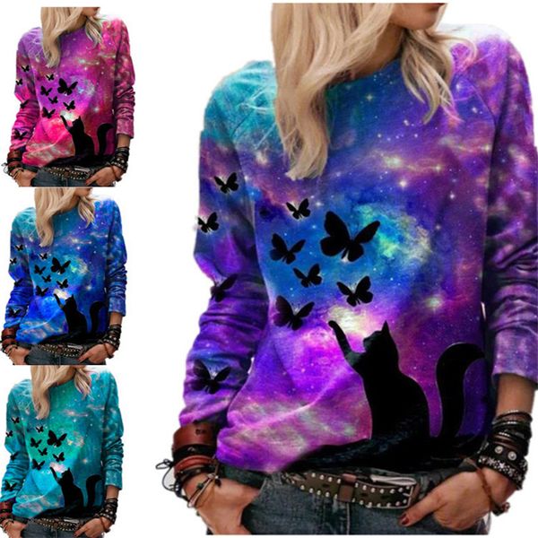 2021 new impresso borboleta gato estrelado das mulheres casual manga longa em torno pescoo camiseta do vintage ti6l bhlk, White
2021 new impresso borboleta gato estrelado das mulheres casual manga longa em torno pescoo camiseta do vintage ti6l bhlk, White