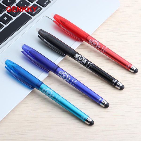 genkky 4 pcs/set gel pen with erasable and touch screen stylus for business pen, 0.5mm cartridge, office supplies,
genkky 4 pcs/set gel pen with erasable and touch screen stylus for business pen, 0.5mm cartridge, office supplies,