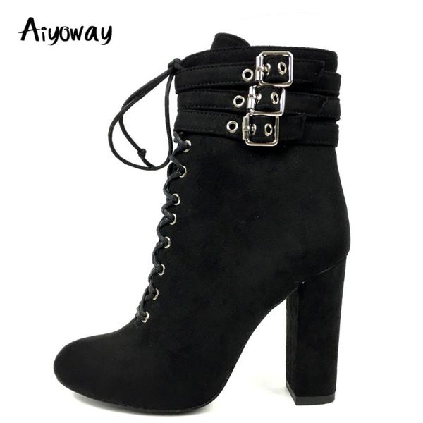 boots aiyoway women ankle black lace up autumn winter high heel buckle casual booties ladies big size us 5-17
boots aiyoway women ankle black lace up autumn winter high heel buckle casual booties ladies big size us 5-17