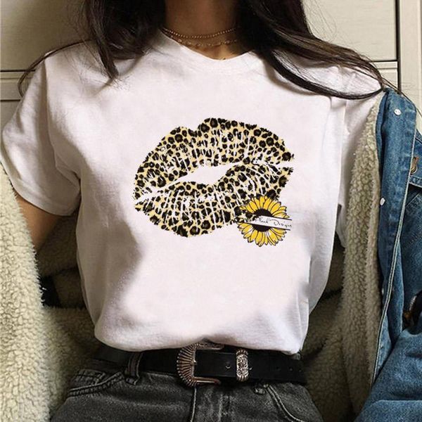 women's t-shirt leopard lips sunflower print women t shirt short sleeve o neck loose tshirt ladies fashion tee clothes mujer, White
women's t-shirt leopard lips sunflower print women t shirt short sleeve o neck loose tshirt ladies fashion tee clothes mujer, White