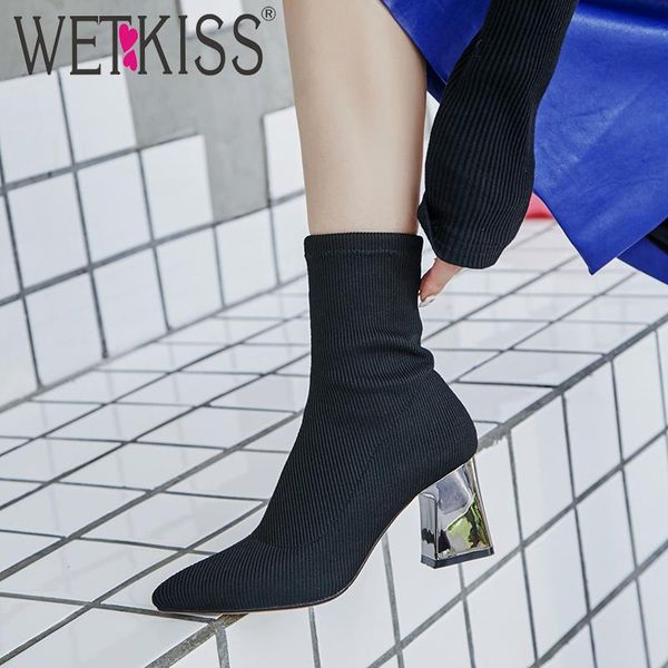 boots wetkiss knitting ankle boot women pointed toe stretch footwear high heels ladies shoes autumn 2021 winter female sock bootie, Black
boots wetkiss knitting ankle boot women pointed toe stretch footwear high heels ladies shoes autumn 2021 winter female sock bootie, Black