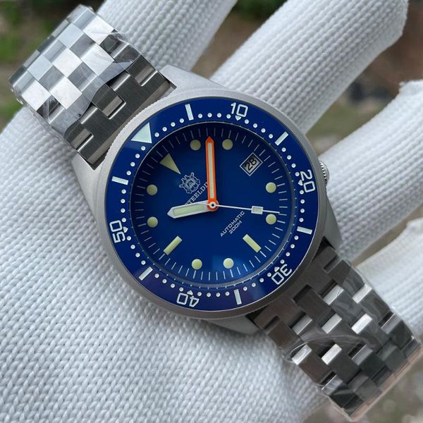 wristwatches steeldive brand sd1979 stainless steel bracelet super luminous c3 blue dial 200m waterproof dive watch men, Slivery;brown
wristwatches steeldive brand sd1979 stainless steel bracelet super luminous c3 blue dial 200m waterproof dive watch men, Slivery;brown
