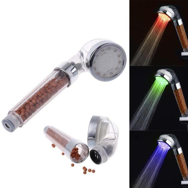 bathroom shower heads led anion spa head pressurized water - saving temperature control colorful handheld big rain
bathroom shower heads led anion spa head pressurized water - saving temperature control colorful handheld big rain
