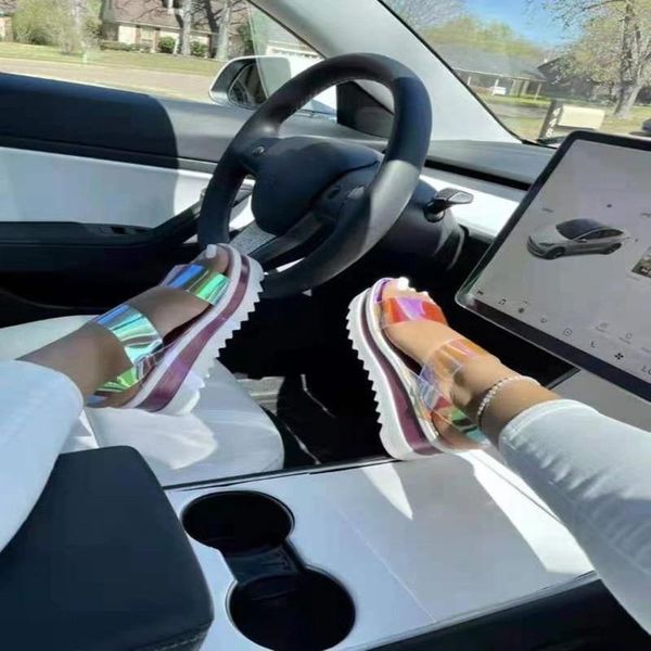 sandals women summer shoes laser pu platform flats candy colors transparent ladies female sandalias mujer 2021, Black
sandals women summer shoes laser pu platform flats candy colors transparent ladies female sandalias mujer 2021, Black