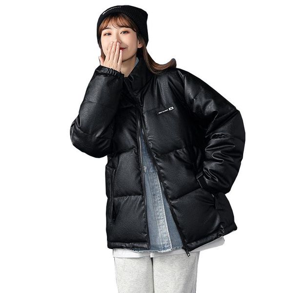 women's leather & faux 2021 lady fashion jacket pu cotton clothing women winter jackets thicken warm bread coats loose large size coat, Black
women's leather & faux 2021 lady fashion jacket pu cotton clothing women winter jackets thicken warm bread coats loose large size coat, Black