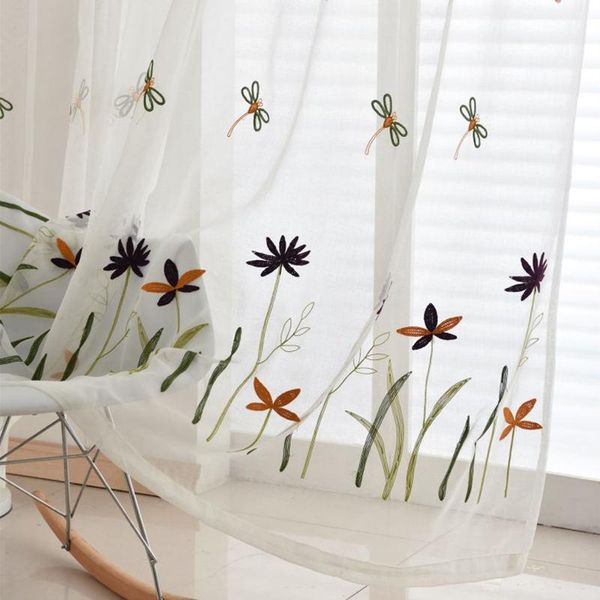 embroidered dragonfly sheer curtains for kids room elegant white voile linen french door parlor window tulle drapery
embroidered dragonfly sheer curtains for kids room elegant white voile linen french door parlor window tulle drapery