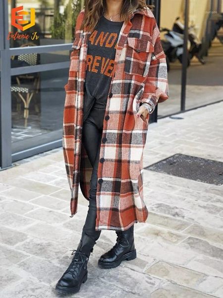 entienie jr 2021 european and american extended long windbreaker lapel side slit women's woolen plaid coat jacket wool & blends, Black
entienie jr 2021 european and american extended long windbreaker lapel side slit women's woolen plaid coat jacket wool & blends, Black