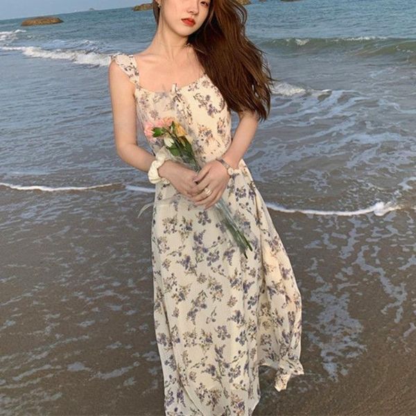 casual dresses summer elegant strap dress women french floral print kawaii vintage female party club beach sweet 2021, Black;gray
casual dresses summer elegant strap dress women french floral print kawaii vintage female party club beach sweet 2021, Black;gray