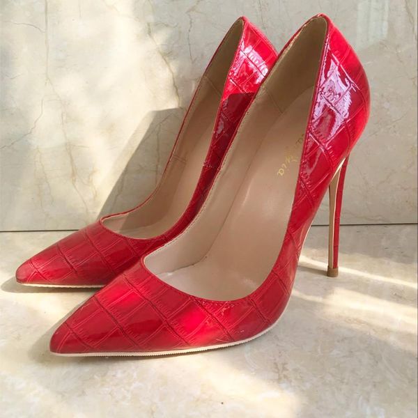 dress shoes 2021 crocodile pattern high heels women red pumps points toe stiletto ladies party wedding sandals size 43 44, Black
dress shoes 2021 crocodile pattern high heels women red pumps points toe stiletto ladies party wedding sandals size 43 44, Black