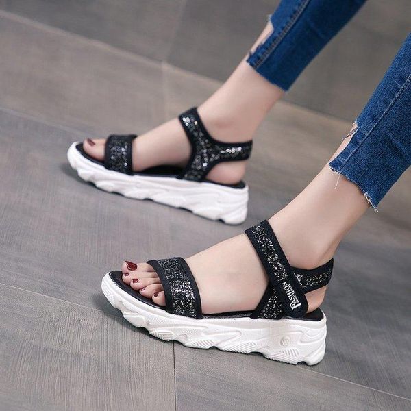 dress shoes 2021 summer women sandals platform sport casual wedges bling beach ladies sandal sandalias zapatos mujer 8110l, Black
dress shoes 2021 summer women sandals platform sport casual wedges bling beach ladies sandal sandalias zapatos mujer 8110l, Black