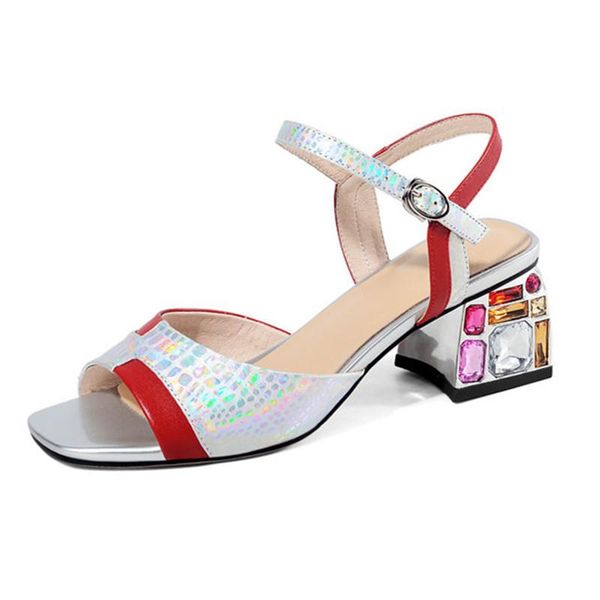 sandals mixed colors genuine leather women elegant crystal high heels ladies pumps summer party office lady shoes woman, Black
sandals mixed colors genuine leather women elegant crystal high heels ladies pumps summer party office lady shoes woman, Black