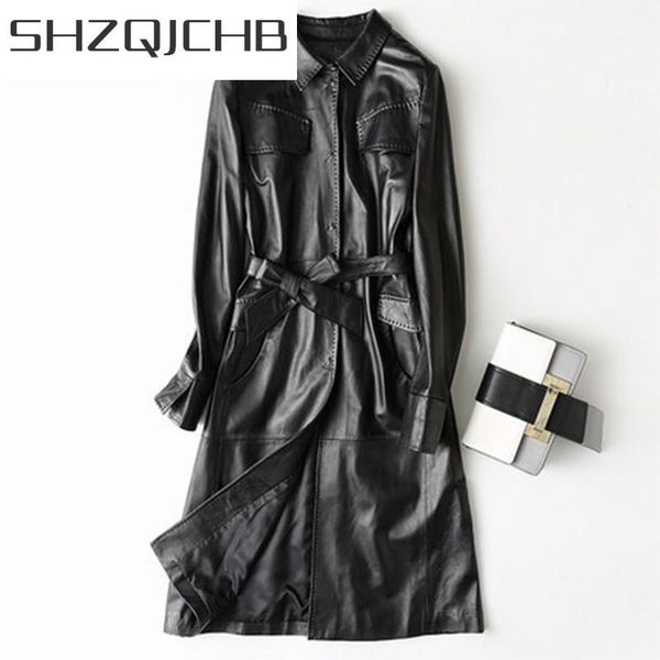 women's leather & faux shzq women genuine jacket luxury real montone spring autumn natural sheepskin coat female 2021 lwl1447, Black
women's leather & faux shzq women genuine jacket luxury real montone spring autumn natural sheepskin coat female 2021 lwl1447, Black