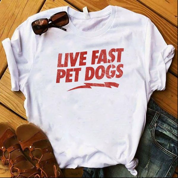 women lady t shirt live fast pet dog printed tshirt ladies short sleeve tee shirt women female clothes graphic t shirt, White
women lady t shirt live fast pet dog printed tshirt ladies short sleeve tee shirt women female clothes graphic t shirt, White