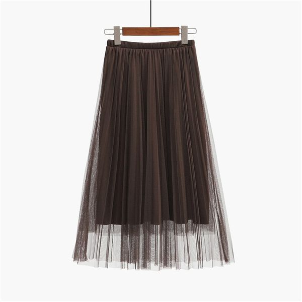 summer women tulle skirt pleated black high waist midi s thin chiffon mesh yarn loose long s 210607
summer women tulle skirt pleated black high waist midi s thin chiffon mesh yarn loose long s 210607