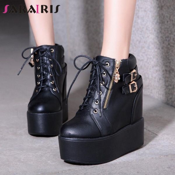 boots sarairis 2021 fashion women's ankle flat platform thick bottom wedge high heels short bootss black mature shoes
boots sarairis 2021 fashion women's ankle flat platform thick bottom wedge high heels short bootss black mature shoes